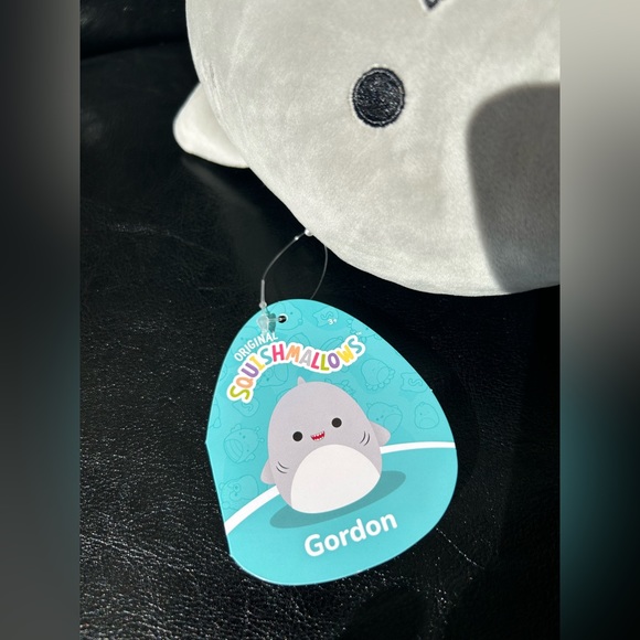 NWT Squishmallows Gordon the Shark 8inch gray white & sharp teeth smile Kellytoy - Picture 5 of 7